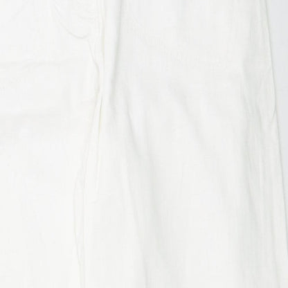 Womens UK Size 30 Preworn Regular Fit  White Trousers