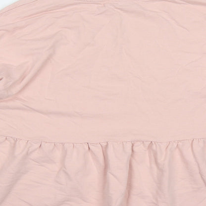 Matalan Womens Pink  Cotton Pullover Sweatshirt Size M