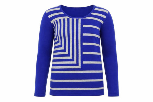 Womens UK Size M Text Blue Pullover Jumper