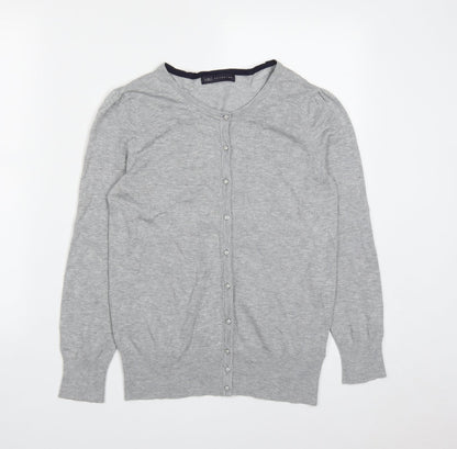 Womens UK Size 8 Marks and Spencer Grey Full Zip Jumper