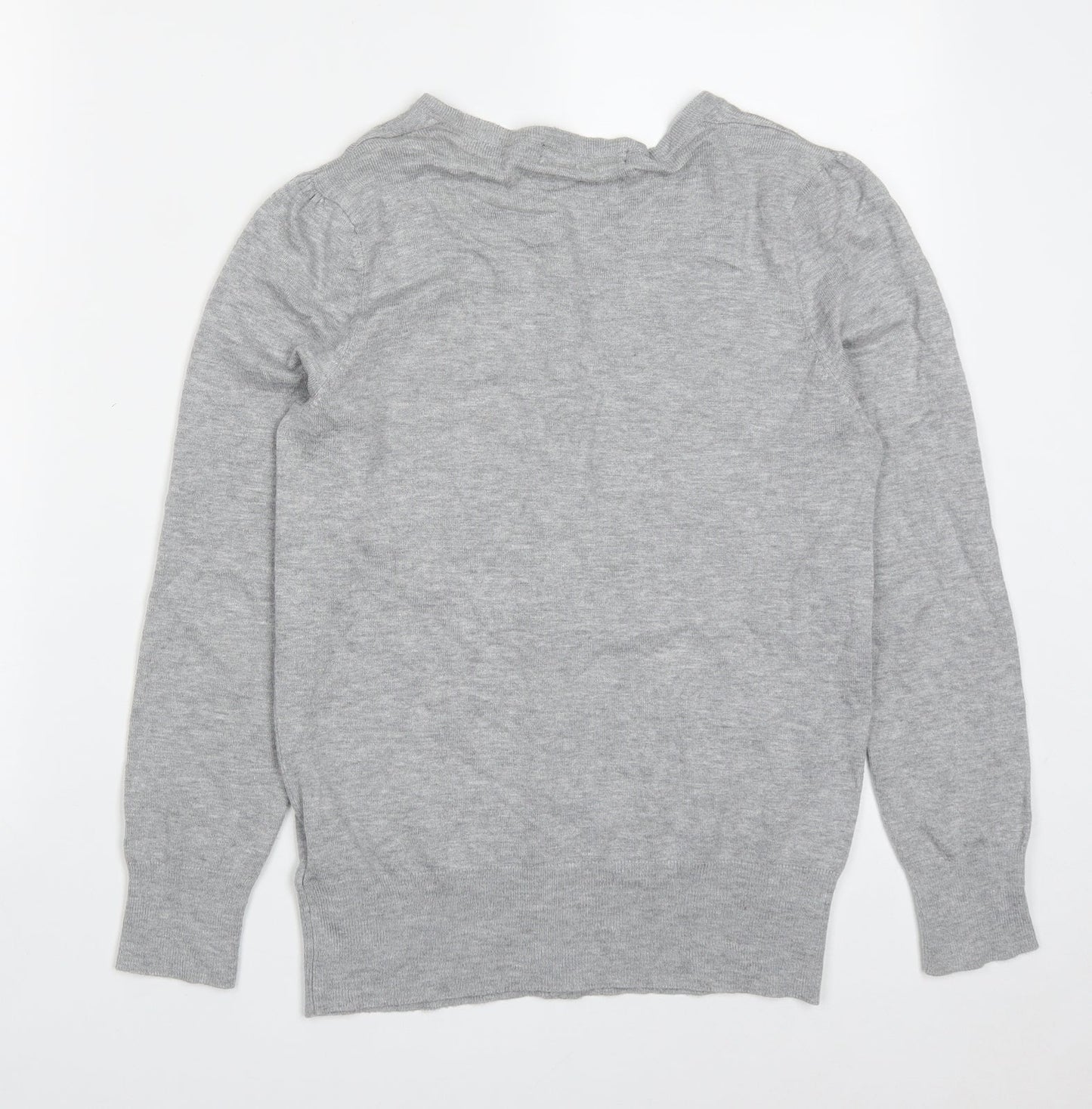 Womens UK Size 8 Marks and Spencer Grey Full Zip Jumper