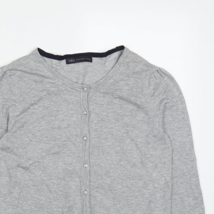 Womens UK Size 8 Marks and Spencer Grey Full Zip Jumper
