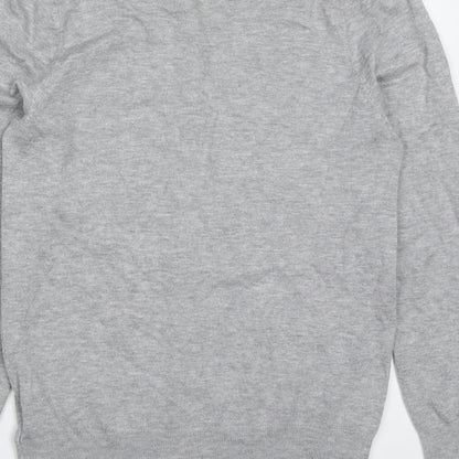 Womens UK Size 8 Marks and Spencer Grey Full Zip Jumper