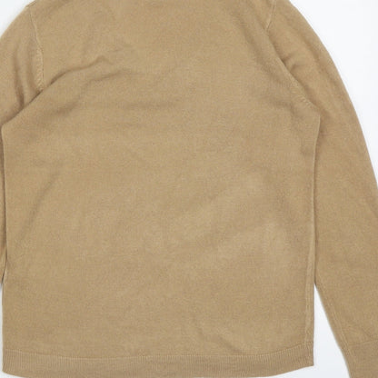 Primark Womens Brown V-Neck  Acrylic Pullover Jumper Size XS