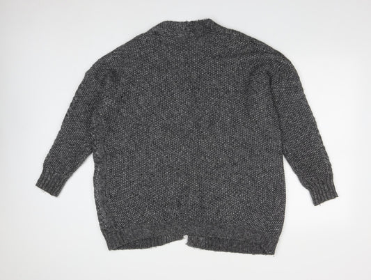 Primark Womens Grey V-Neck  Polyester Pullover Jumper Size M