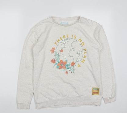 Primark Girls Beige  Cotton Pullover Sweatshirt Size 13-14 Years