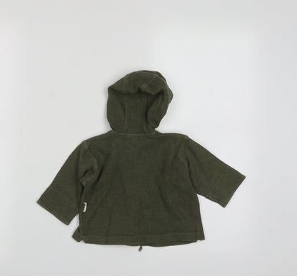 Kanz Girls Green Plaid Cotton Cardigan Jumper Size 6-9 Months  Button