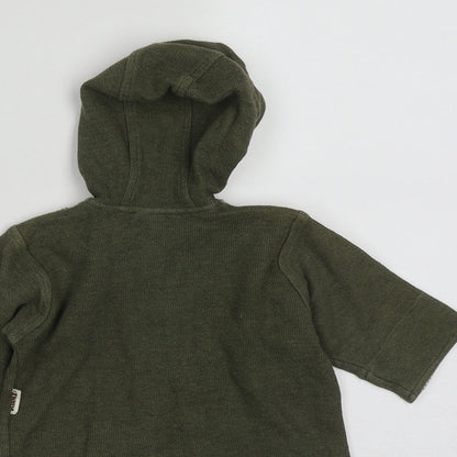 Kanz Girls Green Plaid Cotton Cardigan Jumper Size 6-9 Months  Button