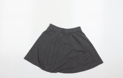 George Girls Grey  Polyester A-Line Skirt Size 8-9 Years  Regular