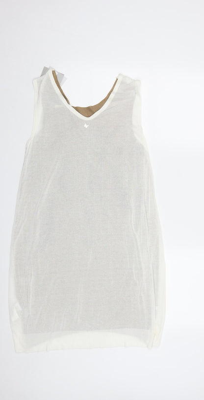 Giorgia & Johns Womens Brown  Polyester Basic Tank Size L Round Neck