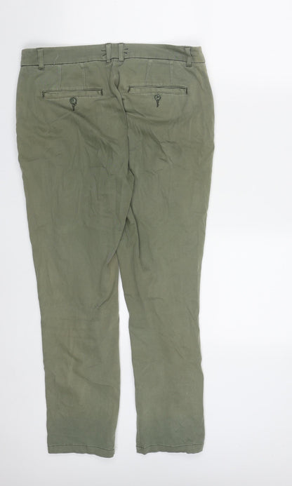 Womens UK Size 10 Oasis Regular Fit  Green Trousers