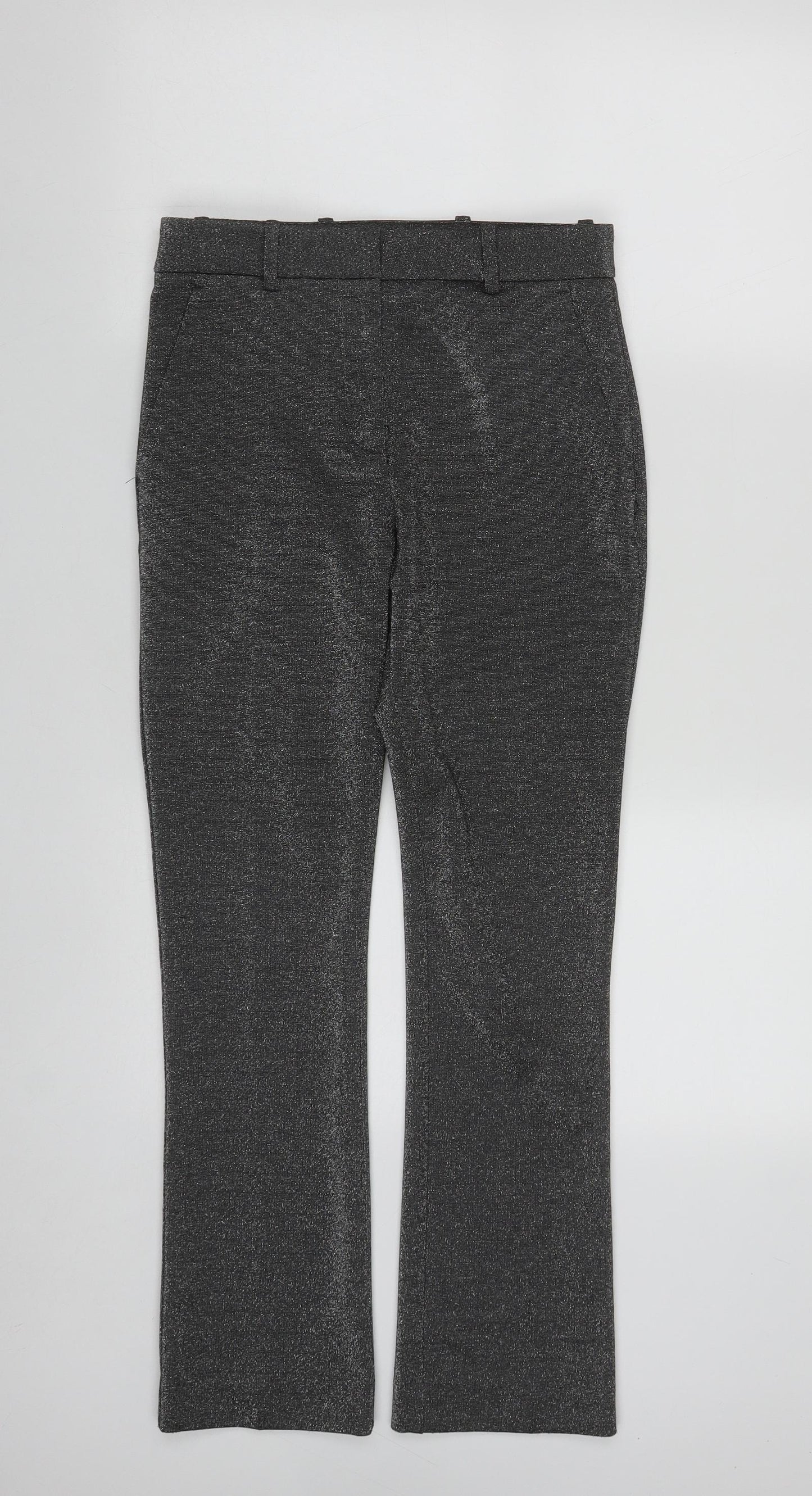 Womens UK Size 6 H&M Regular Fit Sweatpants Silver Trousers