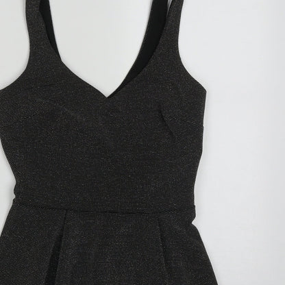 Womens UK Size 8 River Island Black Basic Tank