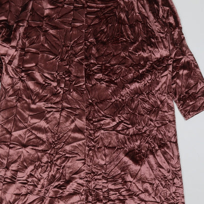 Zara Womens Pink  Polyester A-Line  Size S  Round Neck