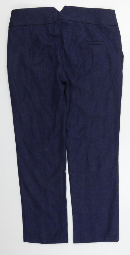 Womens UK Size 12 Preworn Regular Fit  Blue Trousers