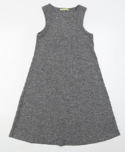 Innocence Womens Grey  Polyester Tank Dress  Size 8  Round Neck Pullover