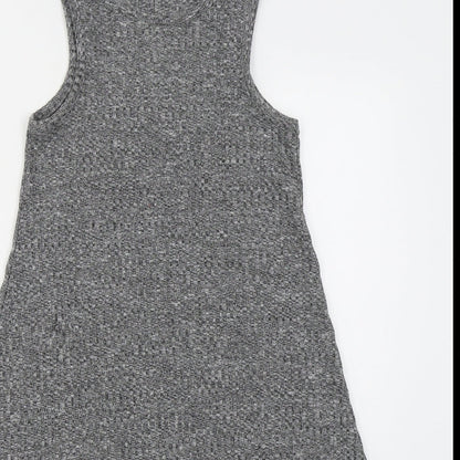 Innocence Womens Grey  Polyester Tank Dress  Size 8  Round Neck Pullover