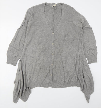 Womens UK Size 20 Marks and Spencer Grey Cardigan Jumper