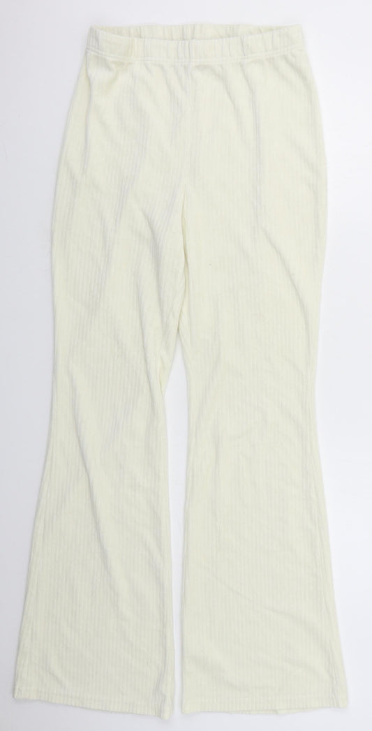 Womens UK Size M H&M Regular Fit  Ivory Trousers