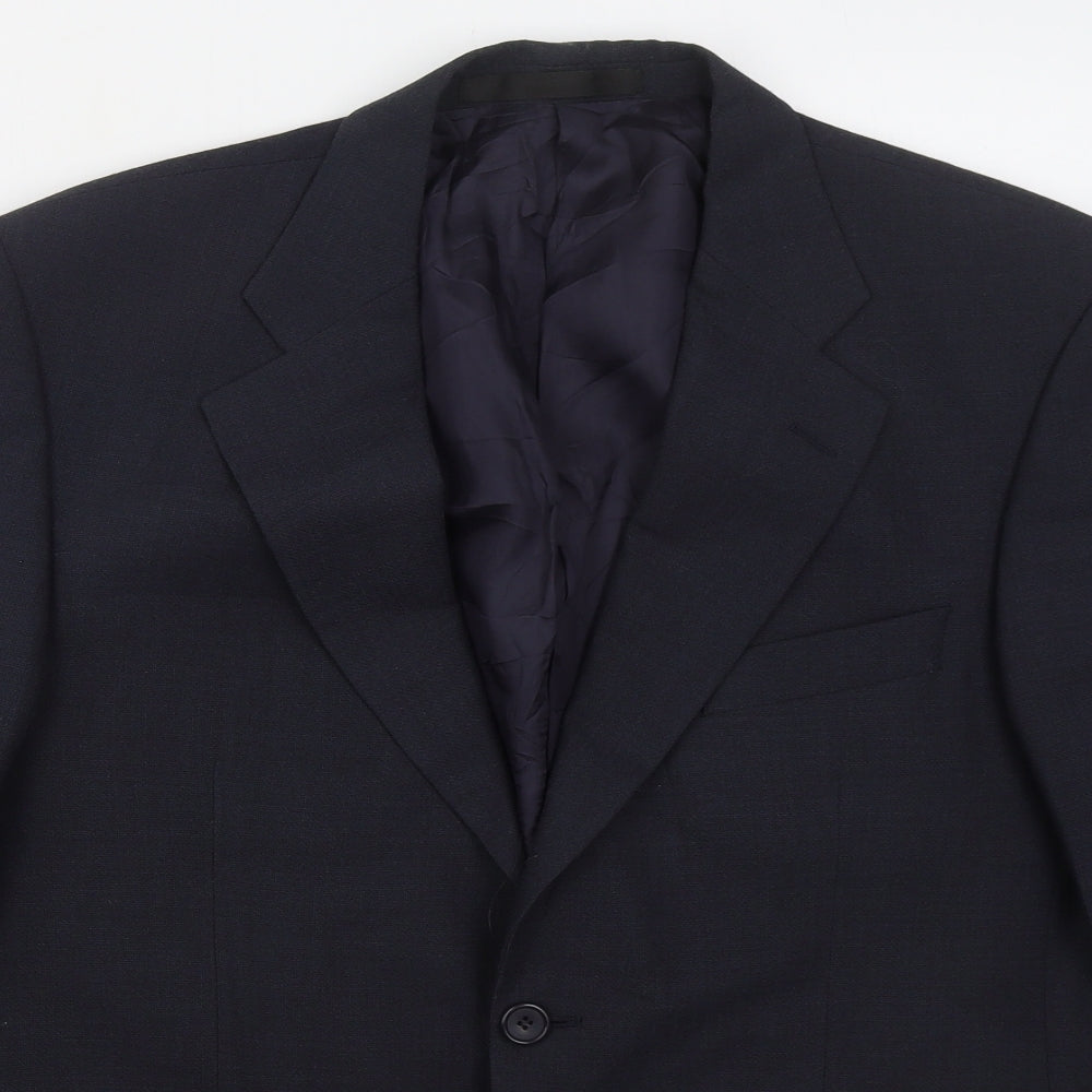 Mens UK Size 40 Marks and Spencer Regular Blue Suit Jacket