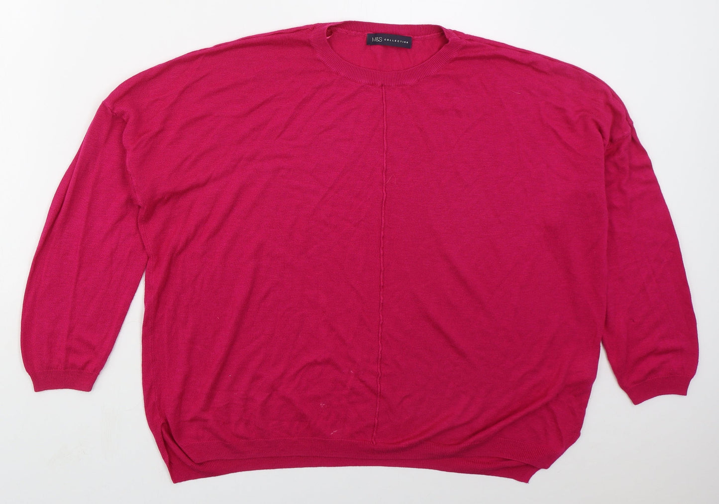 Womens UK Size 12 Marks and Spencer Pink Pullover Jumper