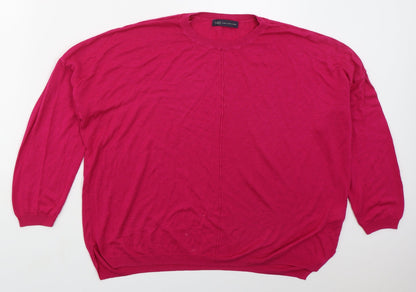 Womens UK Size 12 Marks and Spencer Pink Pullover Jumper