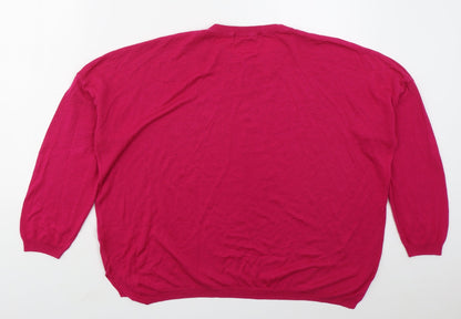 Womens UK Size 12 Marks and Spencer Pink Pullover Jumper