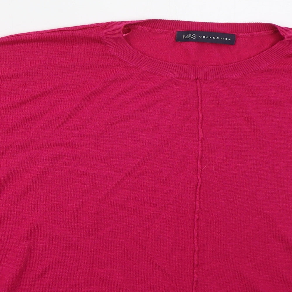 Womens UK Size 12 Marks and Spencer Pink Pullover Jumper
