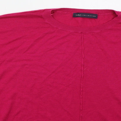 Womens UK Size 12 Marks and Spencer Pink Pullover Jumper