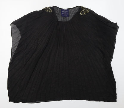Womens UK Size 10 River Island Black Basic Blouse