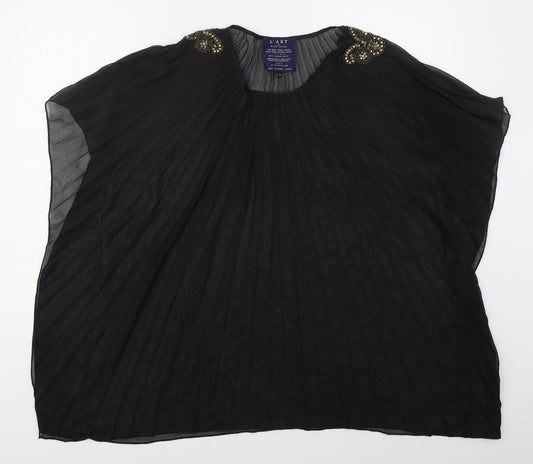 Womens UK Size 10 River Island Black Basic Blouse