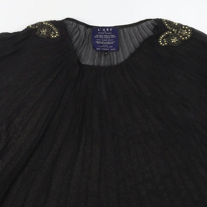 Womens UK Size 10 River Island Black Basic Blouse