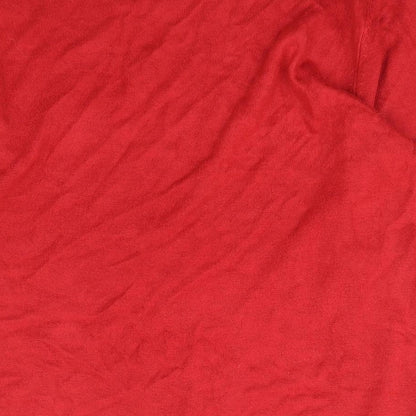 Love Knitwear Womens Red Boat Neck Geometric Acrylic Pullover Jumper Size 16   - BHS