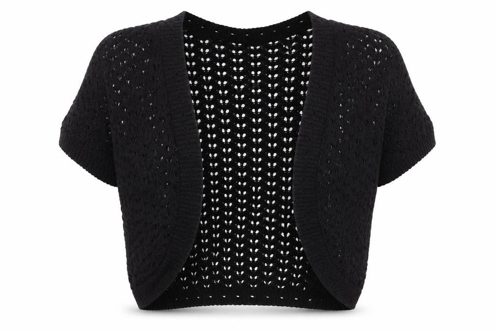 Womens UK Size 10 New Look Black Cape Jumper