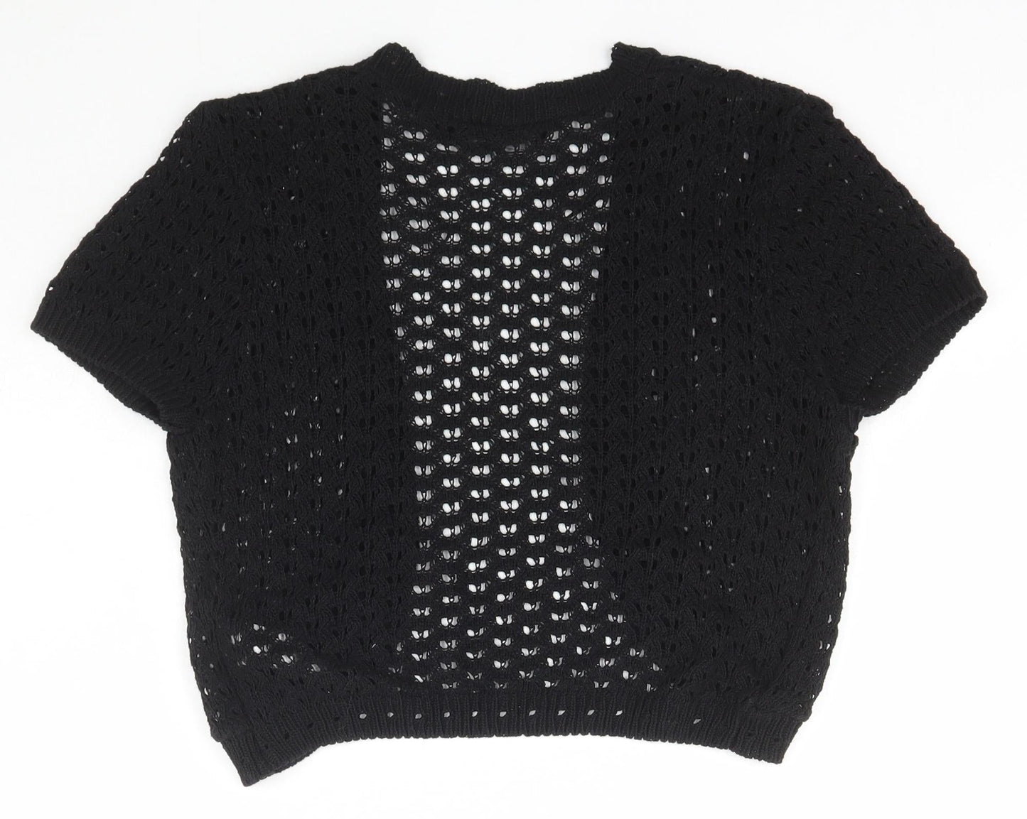 Womens UK Size 10 New Look Black Cape Jumper