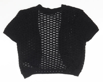 Womens UK Size 10 New Look Black Cape Jumper