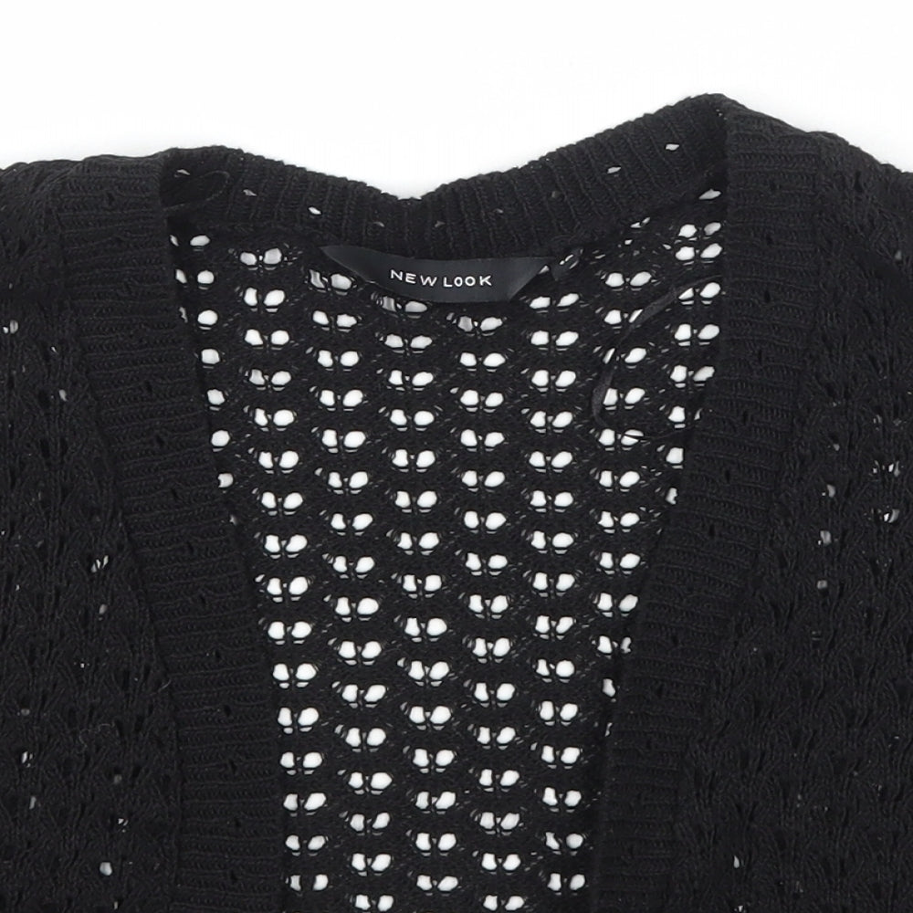 Womens UK Size 10 New Look Black Cape Jumper