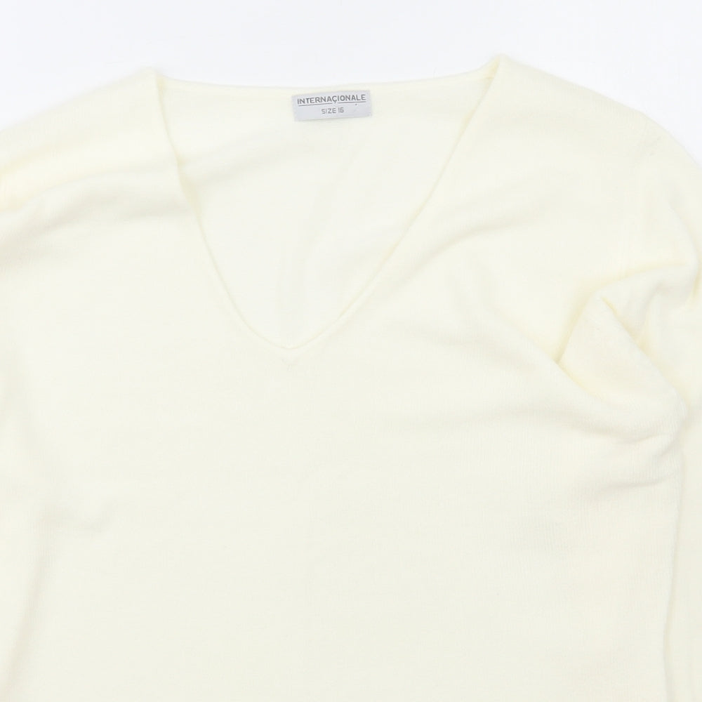 Womens UK Size 16 Internacionale Ivory Pullover Jumper
