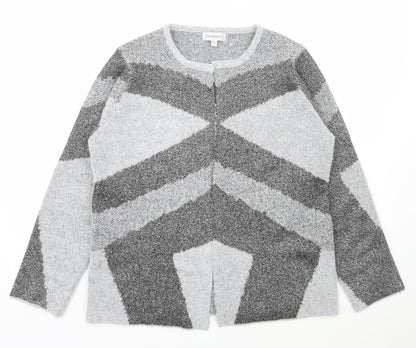 Womens UK Size L Chianti Grey Cardigan Jumper
