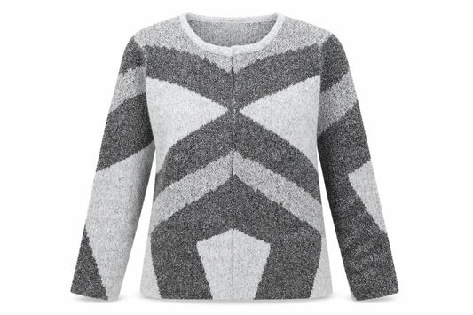 Womens UK Size L Chianti Grey Cardigan Jumper