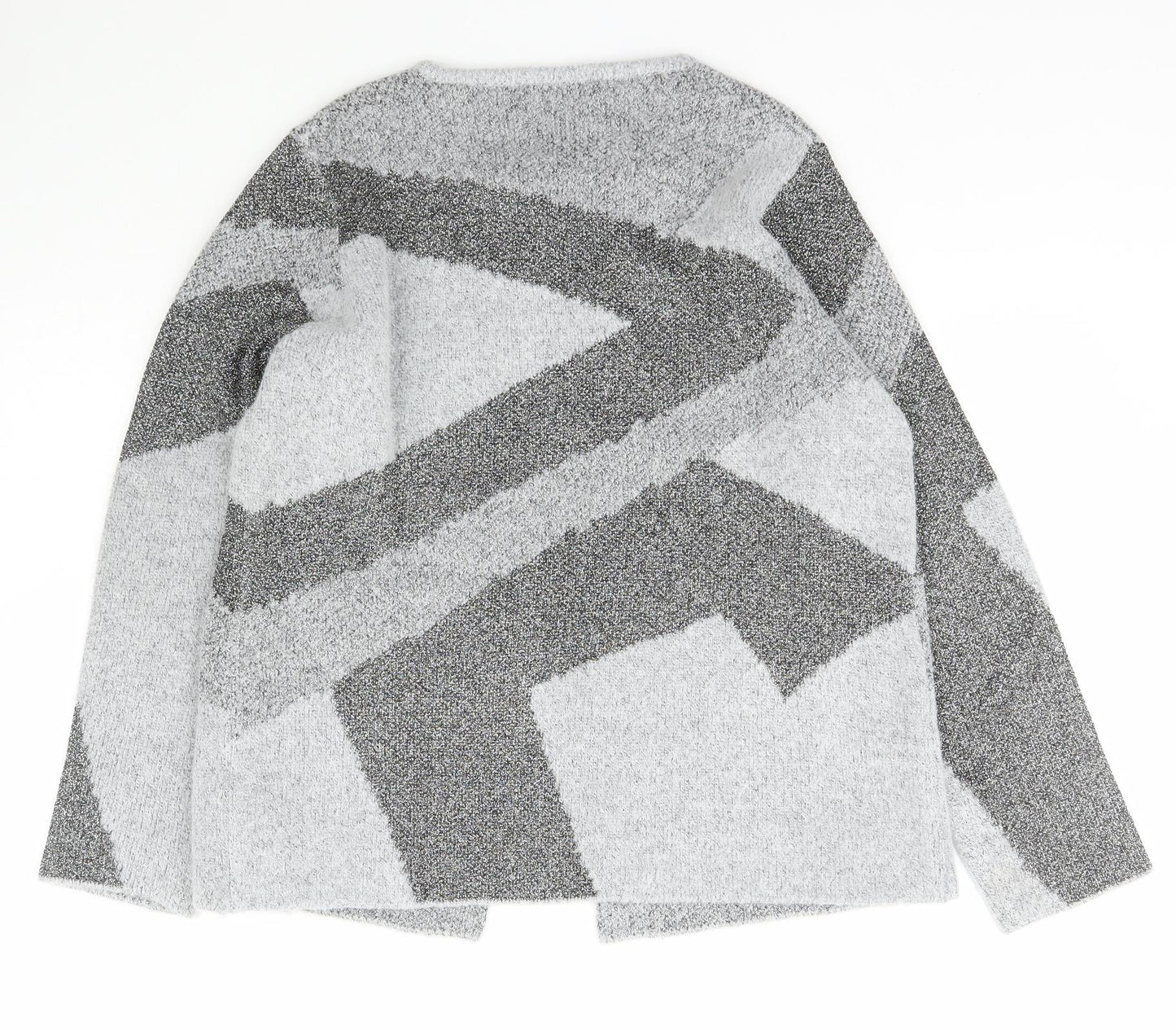 Womens UK Size L Chianti Grey Cardigan Jumper