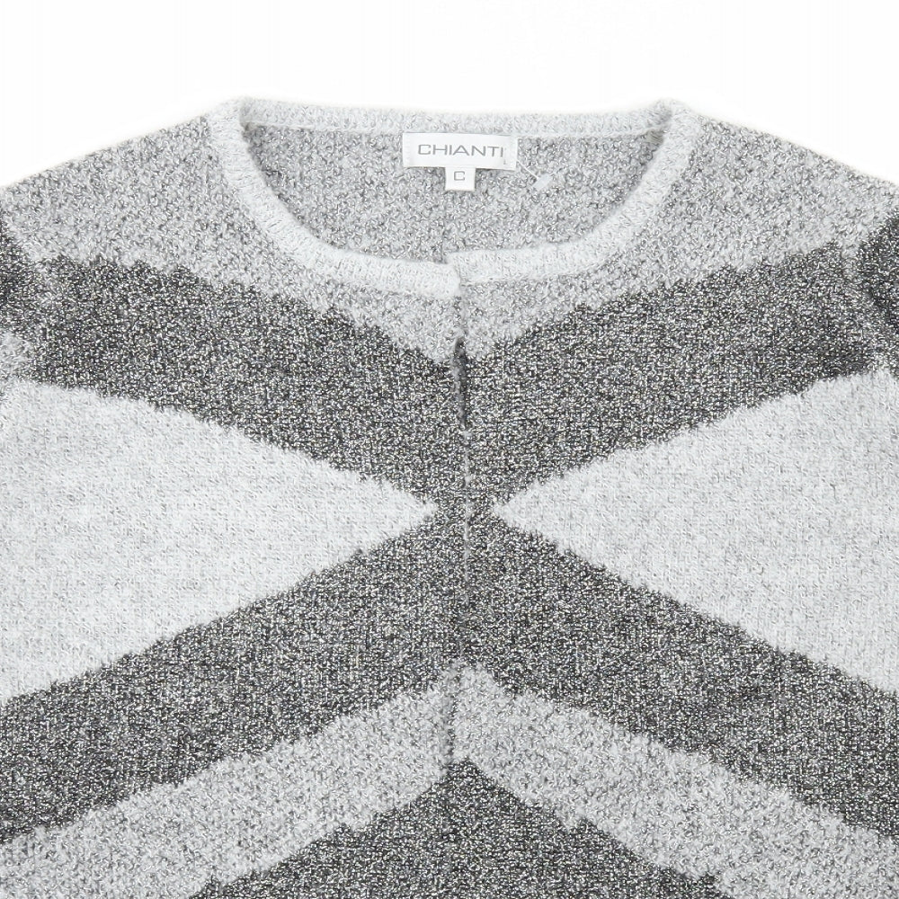 Womens UK Size L Chianti Grey Cardigan Jumper