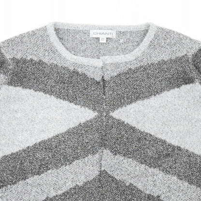 Womens UK Size L Chianti Grey Cardigan Jumper