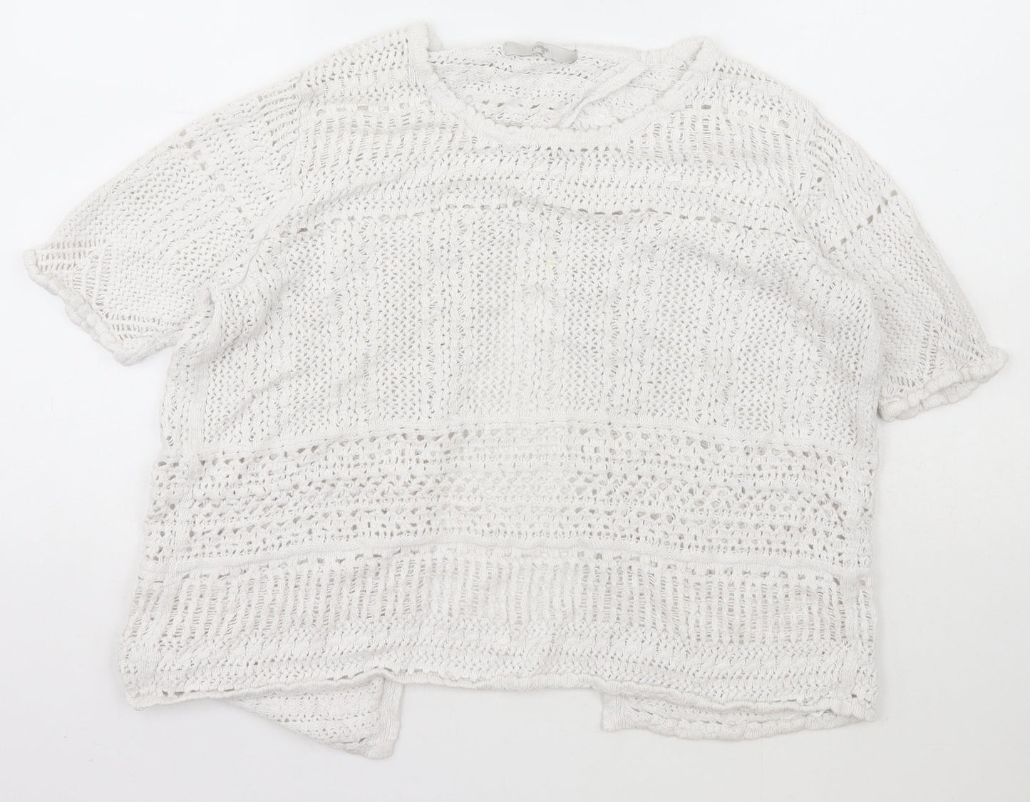 George Womens Ivory Scoop Neck  Cotton Pullover Jumper Size 18