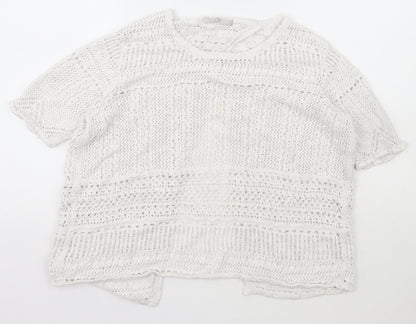 George Womens Ivory Scoop Neck  Cotton Pullover Jumper Size 18