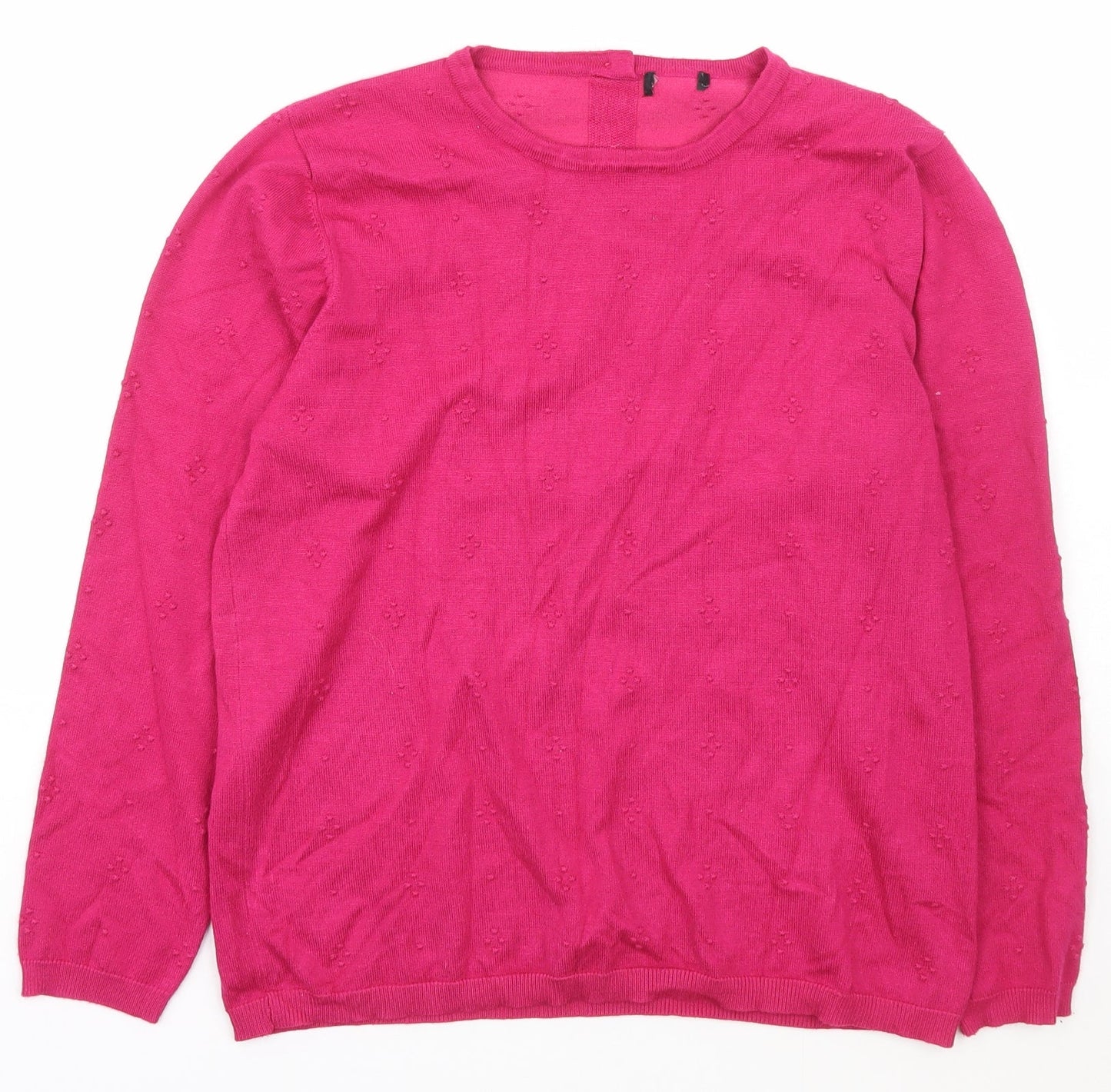 Womens UK Size M Preworn Pink Pullover Jumper