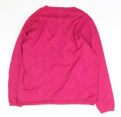 Womens UK Size M Preworn Pink Pullover Jumper
