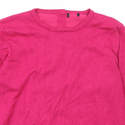 Womens UK Size M Preworn Pink Pullover Jumper
