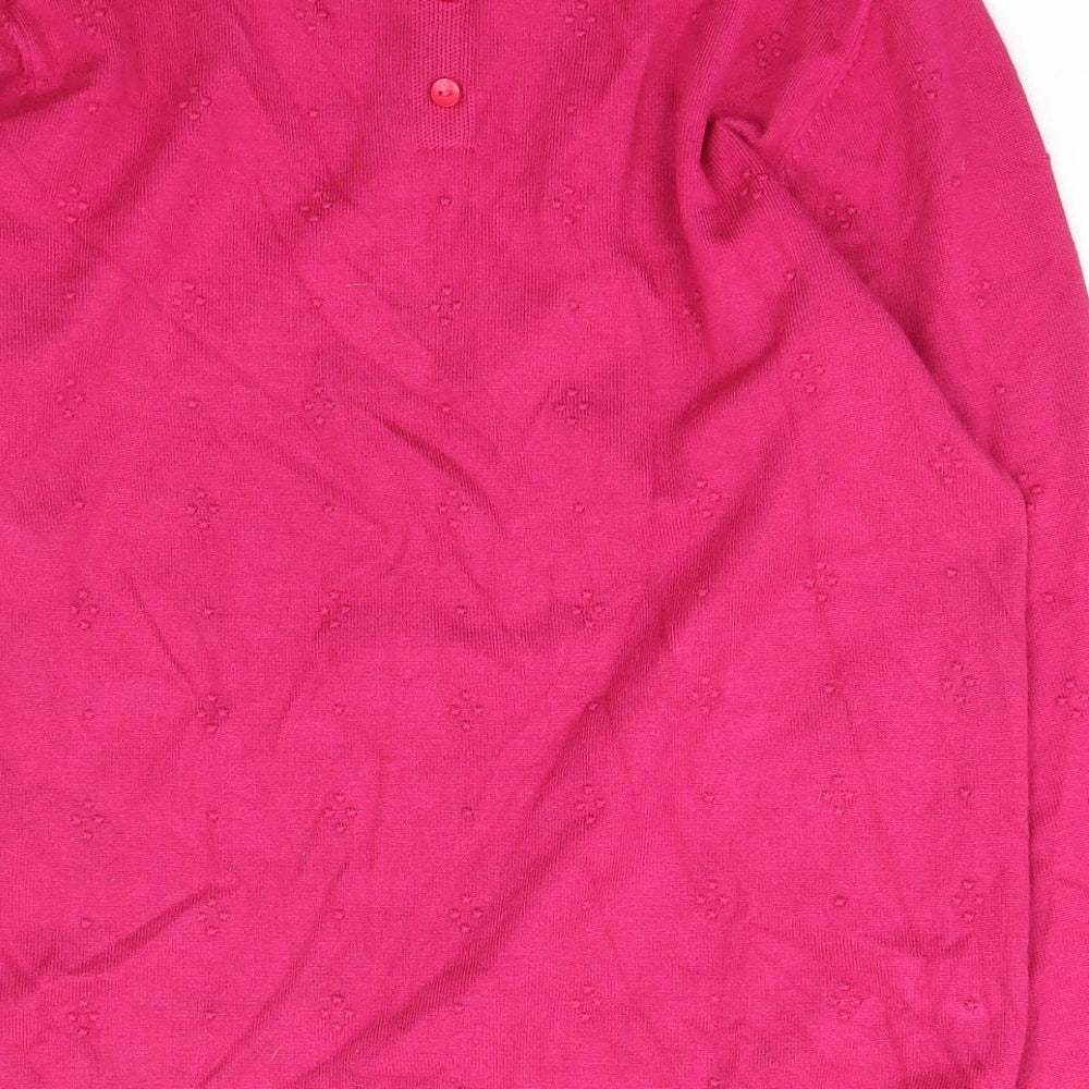 Womens UK Size M Preworn Pink Pullover Jumper