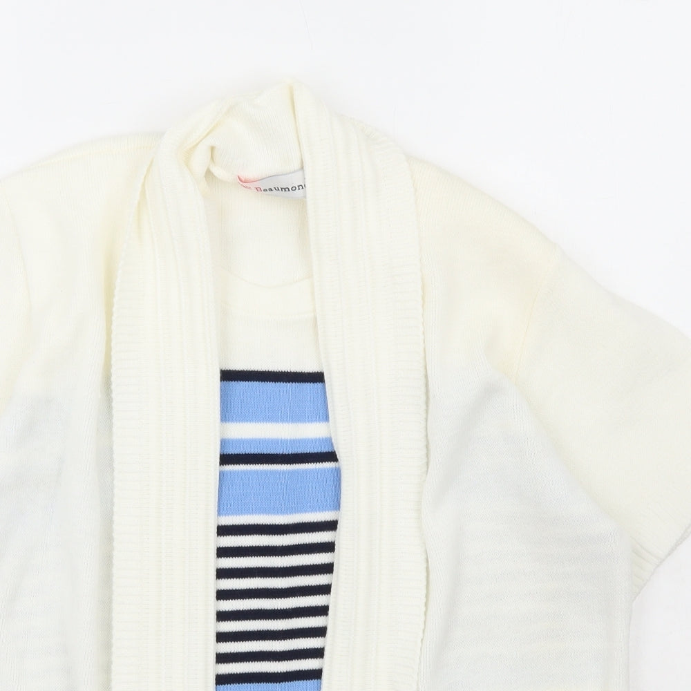 Womens UK Size M Beaumonde Ivory Pullover Jumper